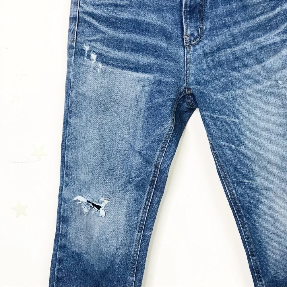 ACNE Studio raw hem distressed skinny jeans